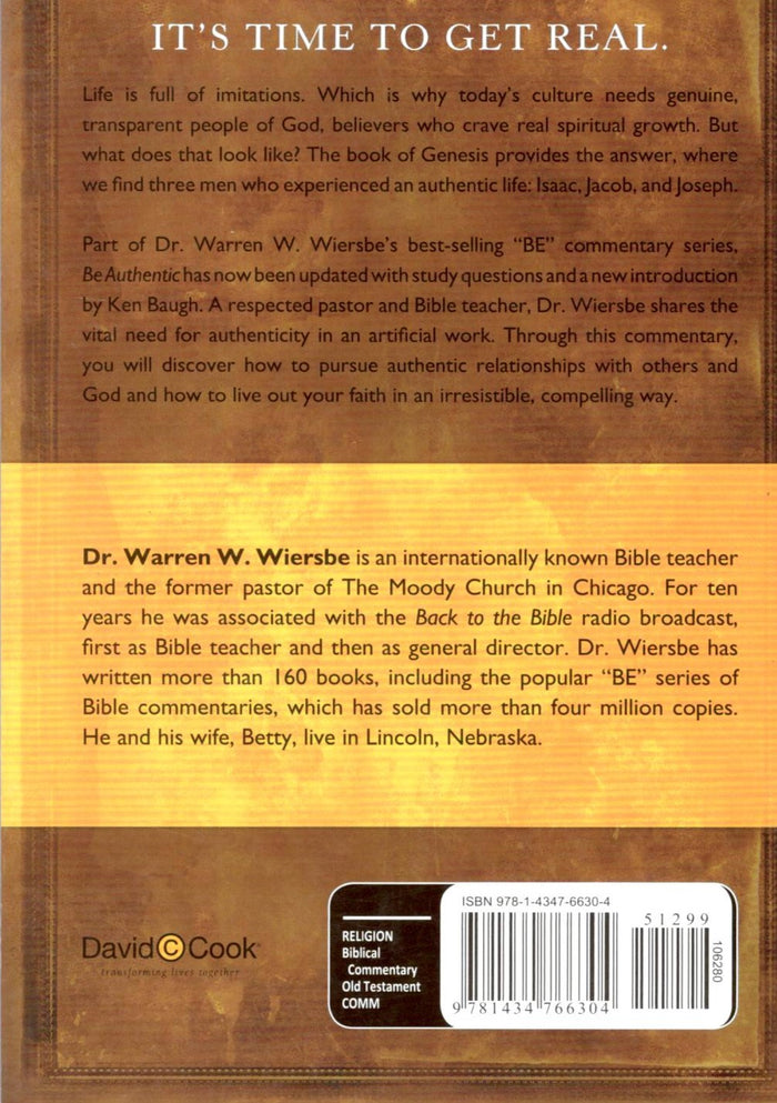 Be Authentic : OT Genesis 25- 50