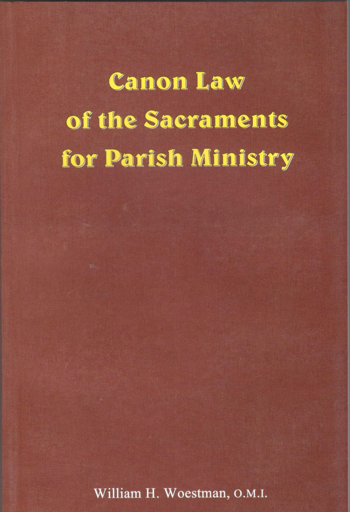 Canon Law of the Sacraments for Parish Ministry – St Pauls India
