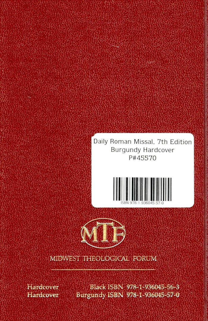 Daily Roman Missal | 7th Edition | Standard Print | HB (Burgundy)