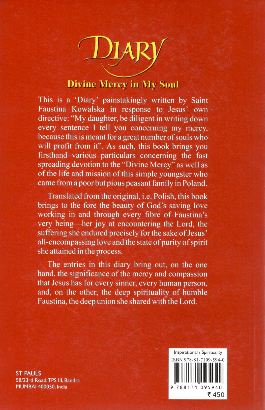 Diary : Divine Mercy in My Soul