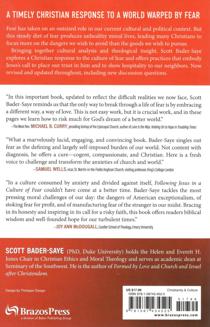 Following Jesus in a Culture of Fear