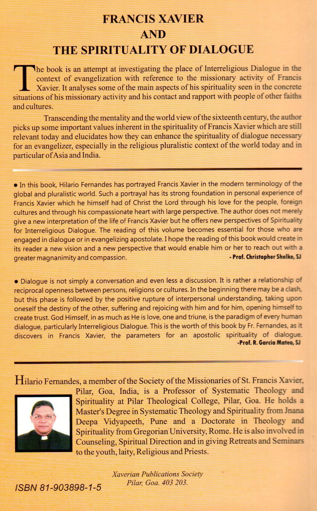 Francis Xavier And The  Spirituality of Dialogue
