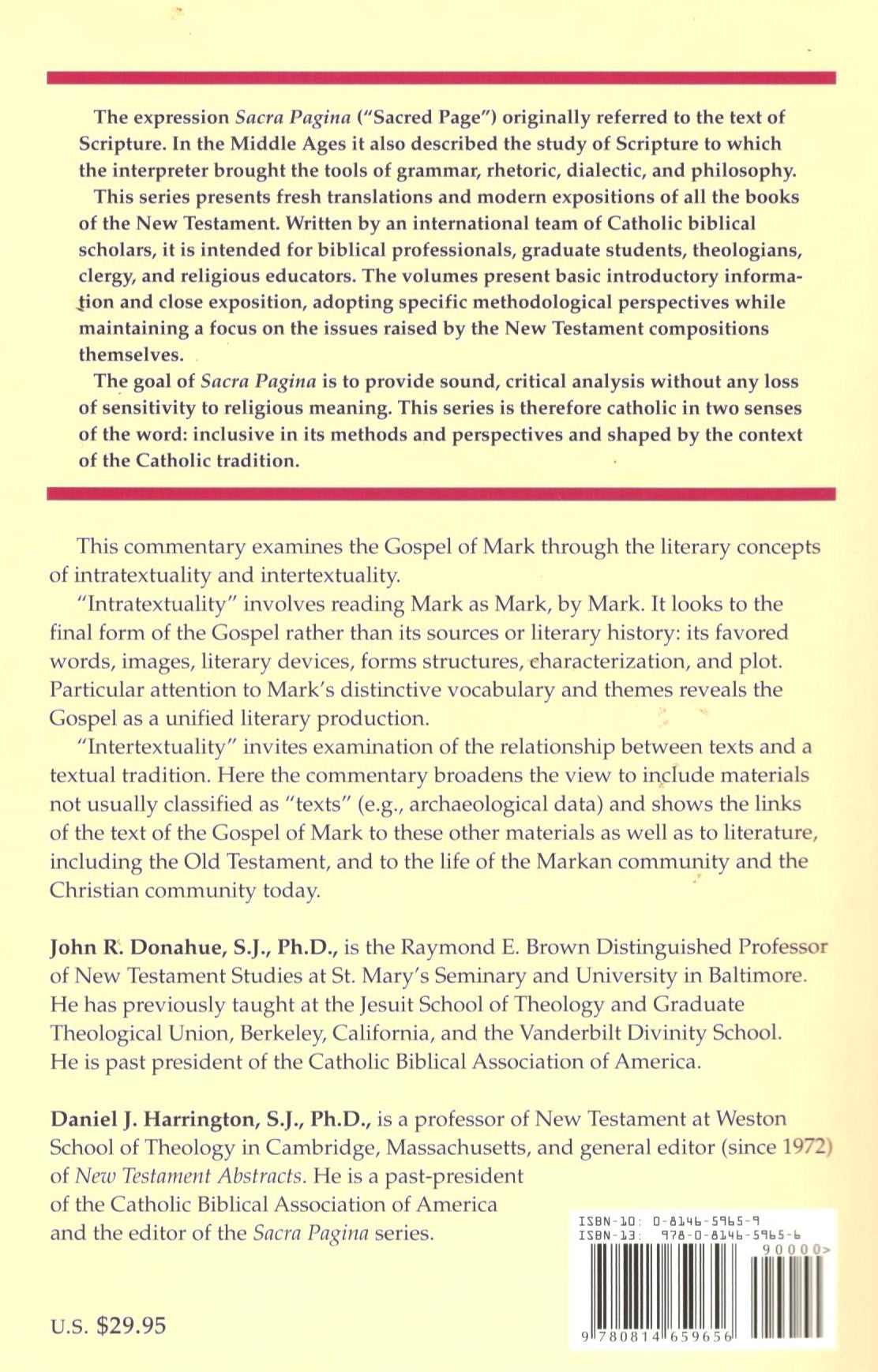 Sacra Pagina 2 : Gospel of Mark