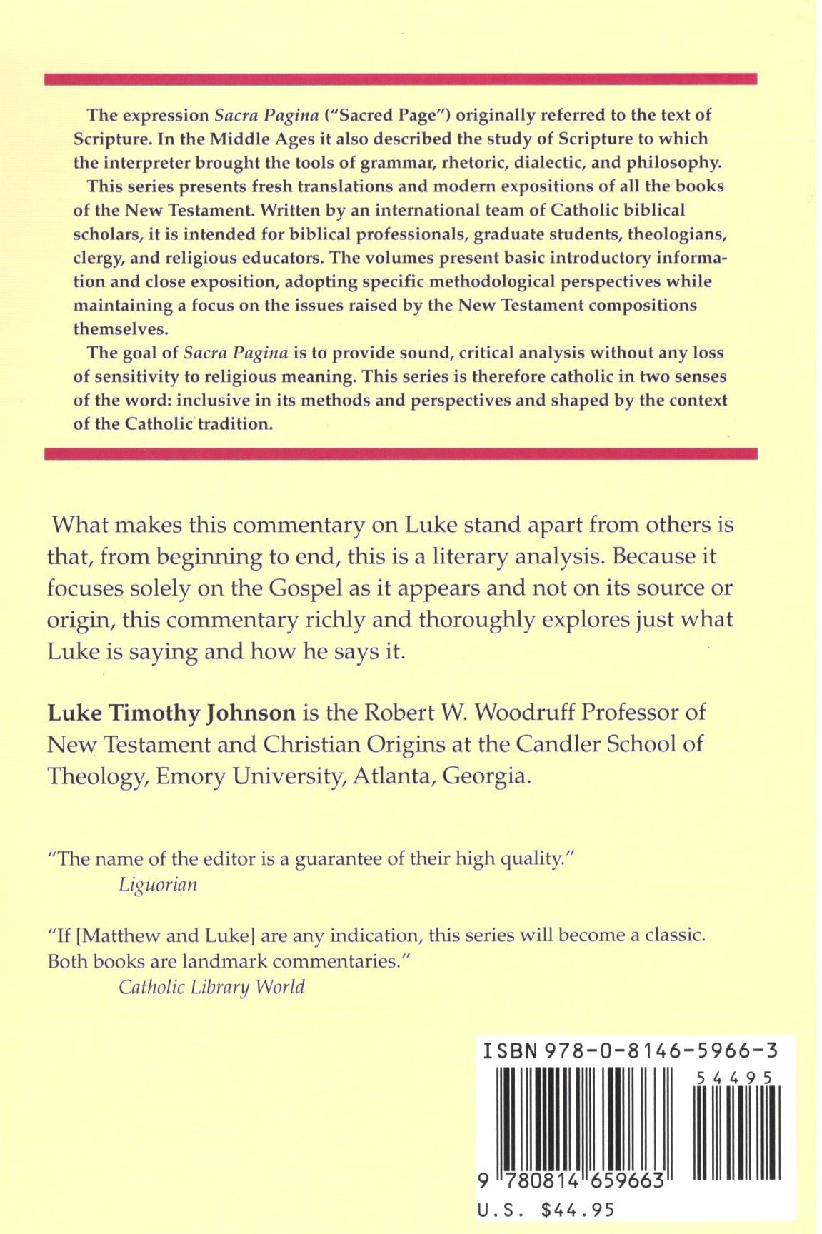 Sacra Pagina 3 : Gospel of Luke