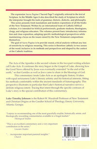 Sacra Pagina 5 : Acts of the Apostles