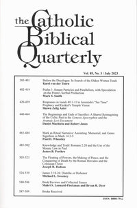 The Catholic Biblical Quarterly | Vol. 85 | No. 3 | July 2023