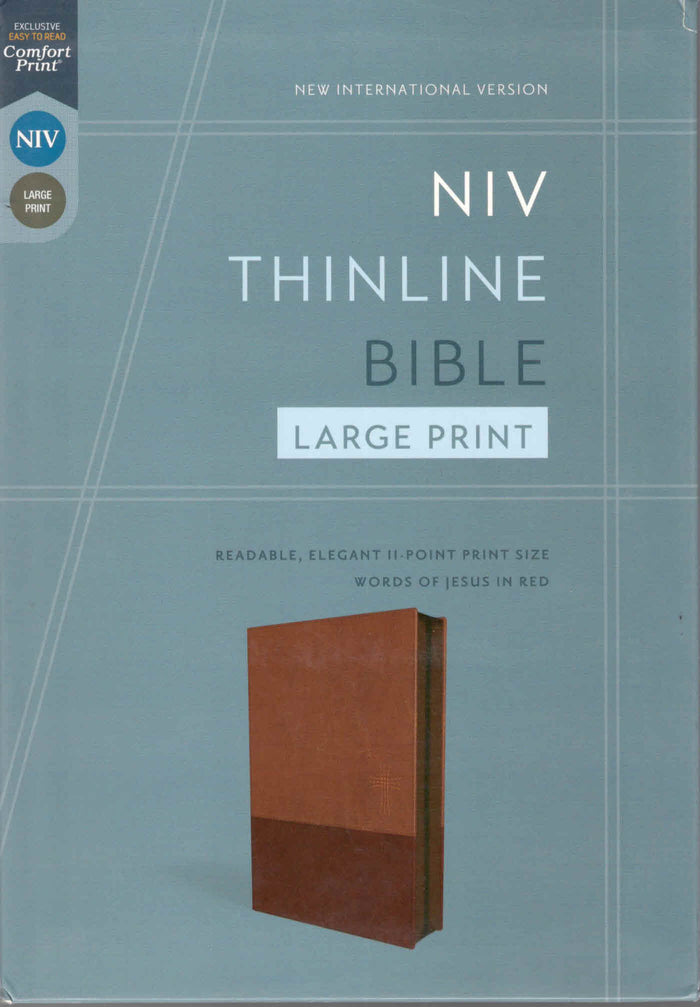 NIV : Thinline Bible, Leathersoft, Brown, Red Letter,Zippered,