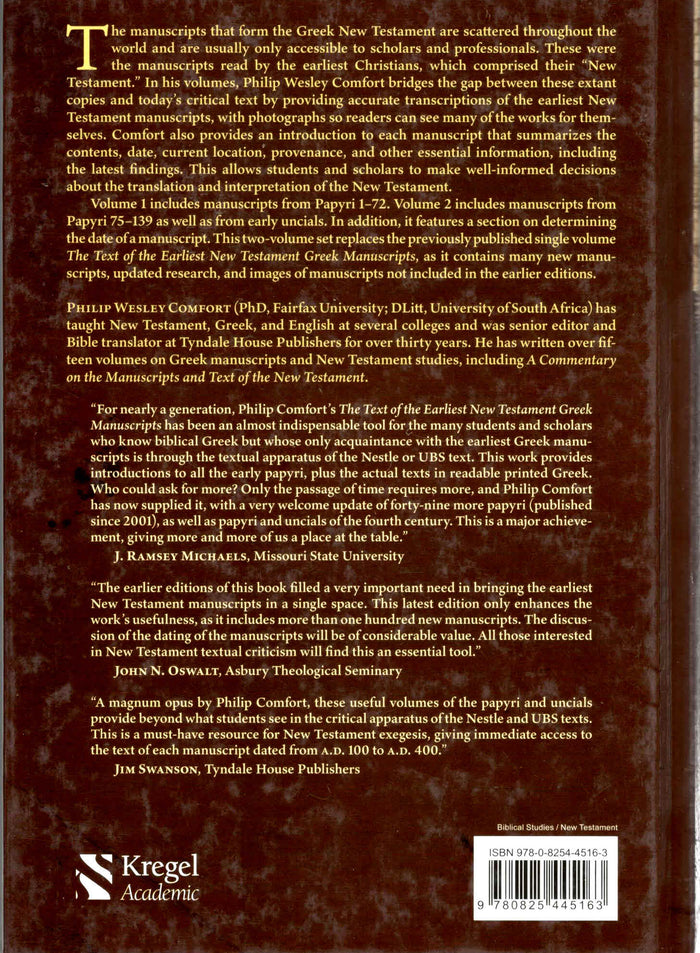 The Text of the Earliest New Testament Greek Manuscripts, Papyri 75–139 and Uncials Volume - 2