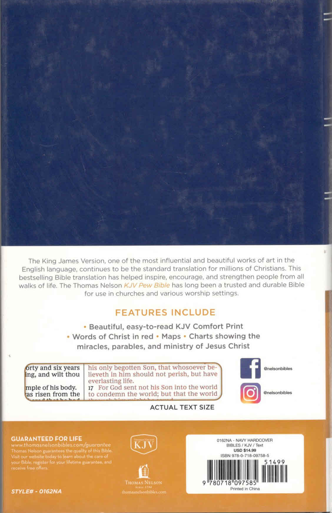 KJV Pew Bible Comfort Print: Holy Bible