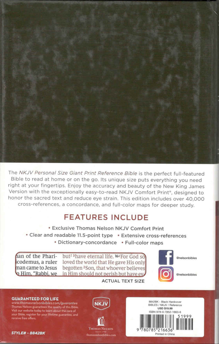 NKJV Personal Size Giant Print Reference Bible