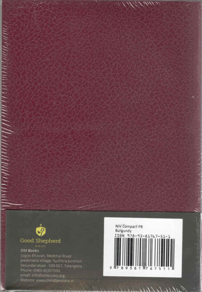 NIV Holy Bible Compact Burgundy