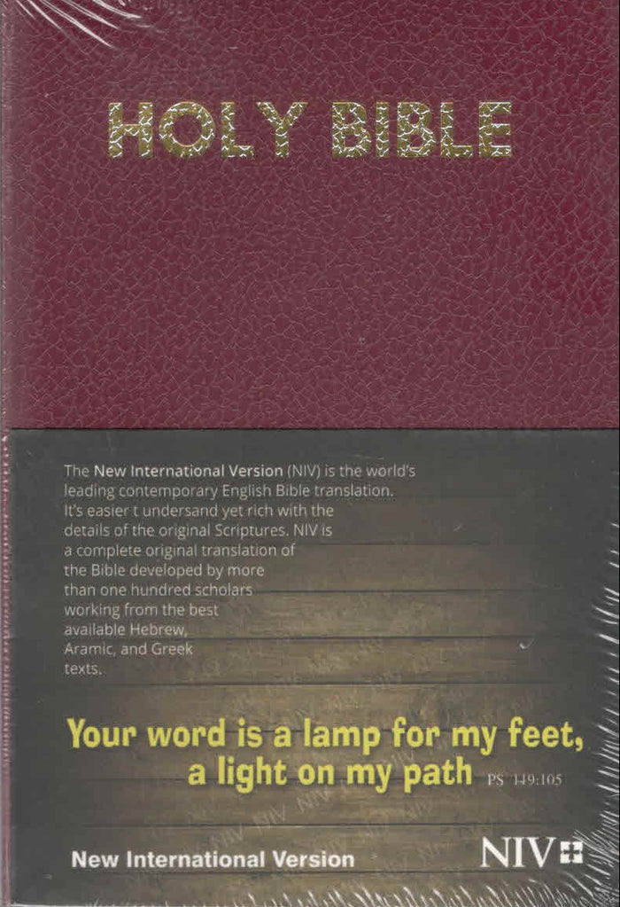 NIV Holy Bible Compact Burgundy