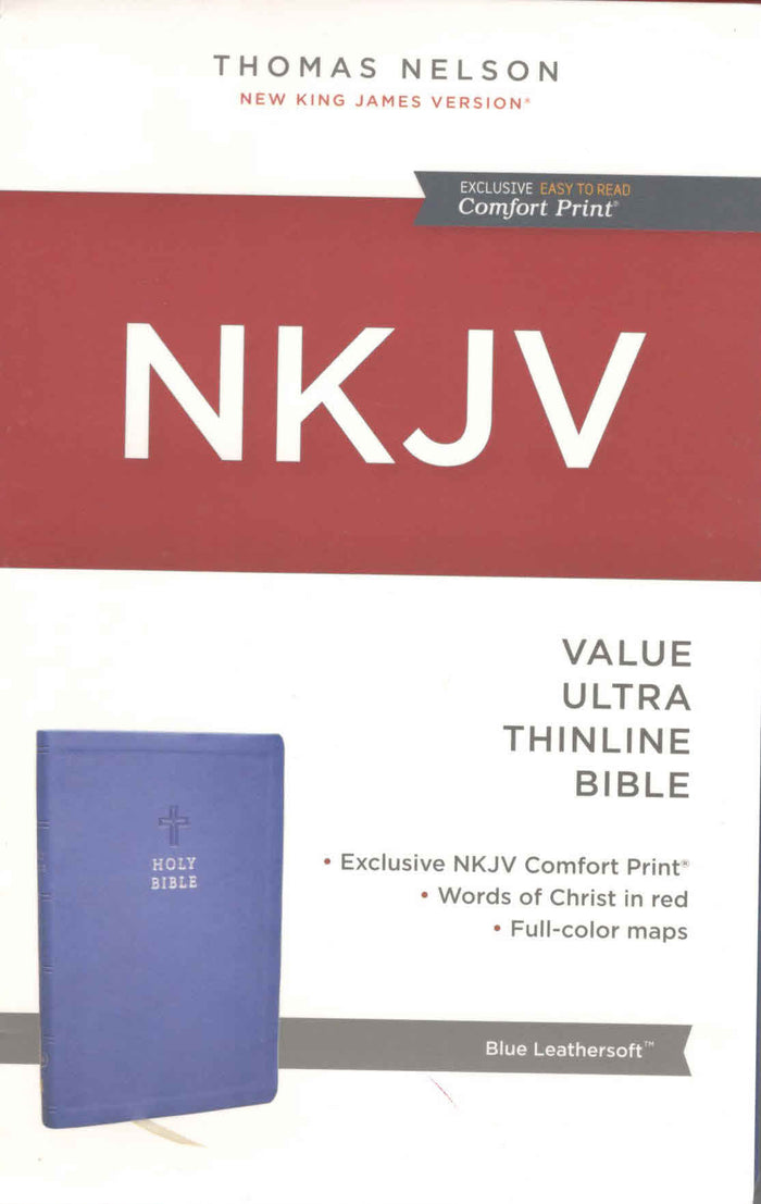 NKJV Holy Bible, Value Ultra Thinline Bible, Comfort Print Blue