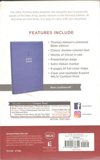NKJV Holy Bible, Value Ultra Thinline Bible, Comfort Print Blue