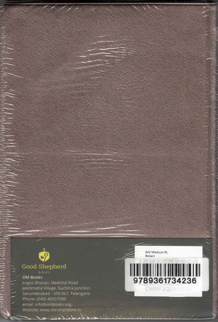 NIV Medium Pearl vinyl Brown