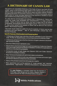 A Dictionary of Canon Law