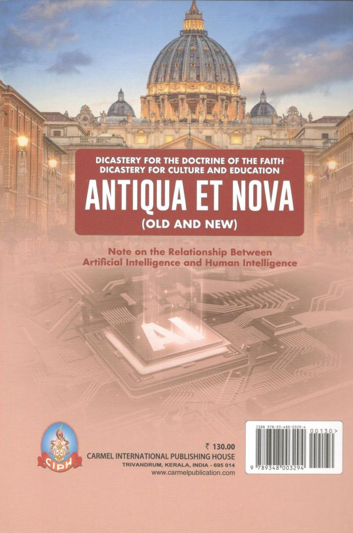 Dicastery for the Doctrine of the Faith: Antiqua Et Nova (Old and New)