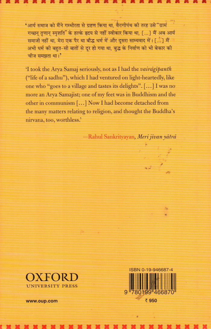 A Freethinking Cultural Nationalist : A Life History of Rahul Sankrityayan