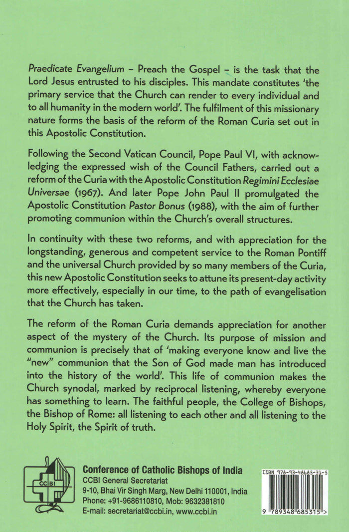 Apostolic Constitution Praedicate Evangelium