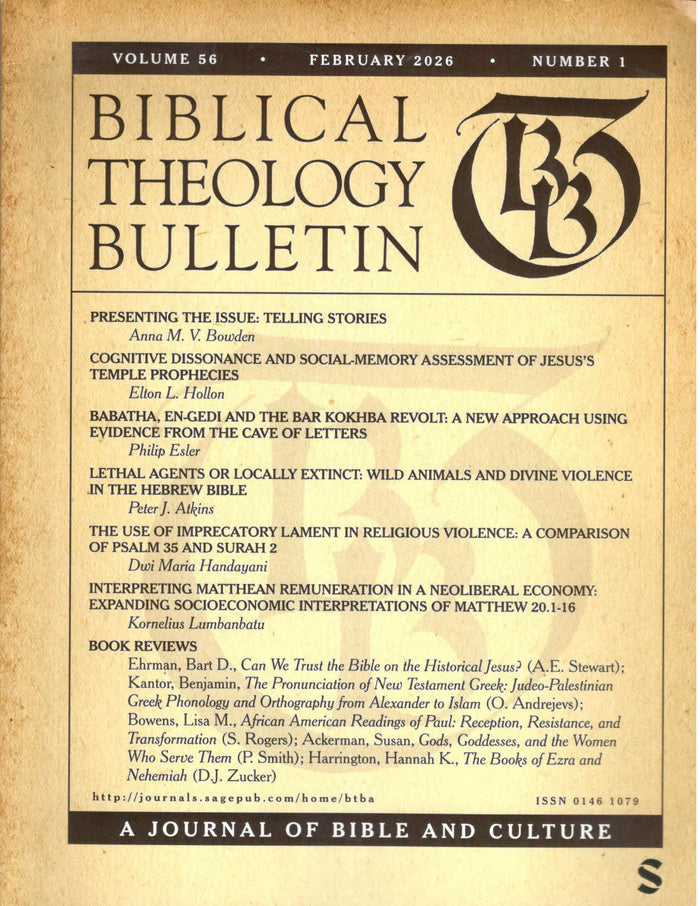 Biblical Theology Bulletin | Vol. 56 No. 1 | February 2026