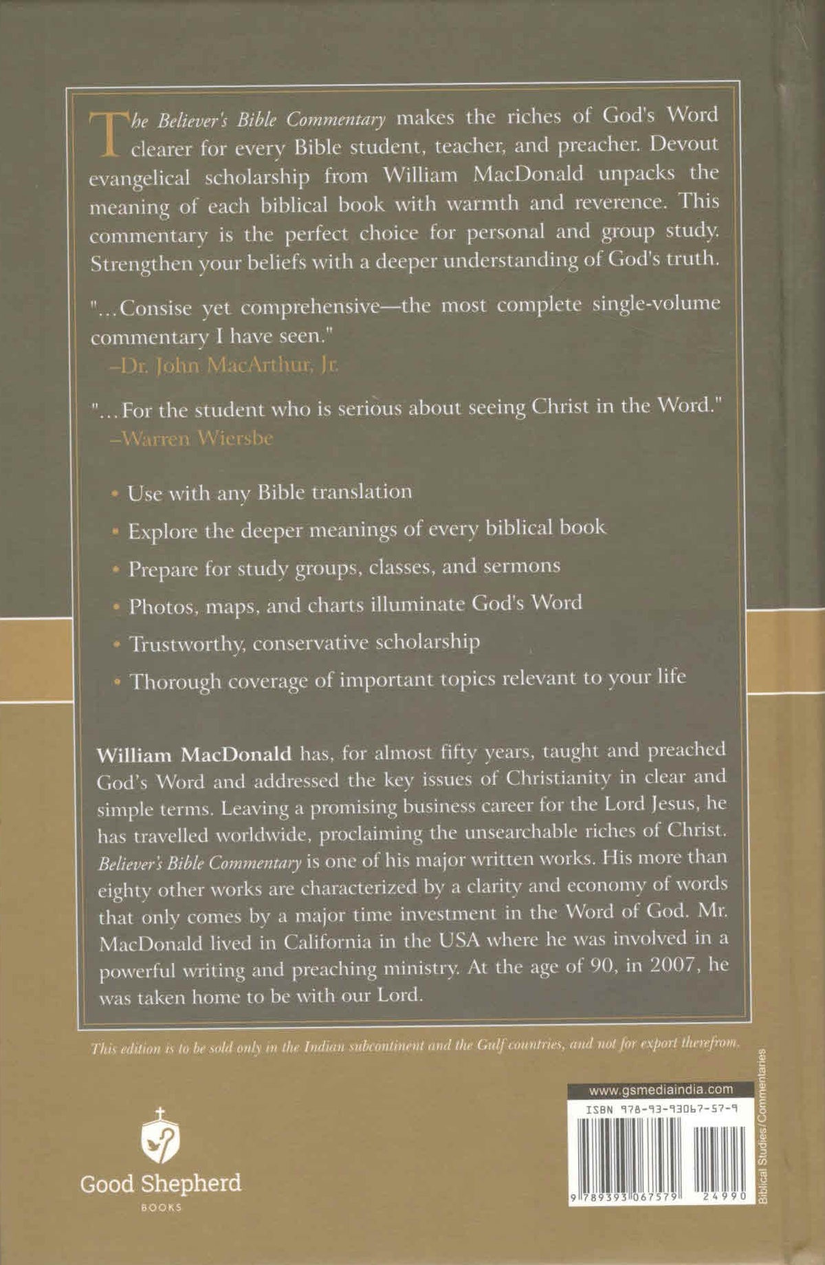 Believer's Bible Commentary in One Volume