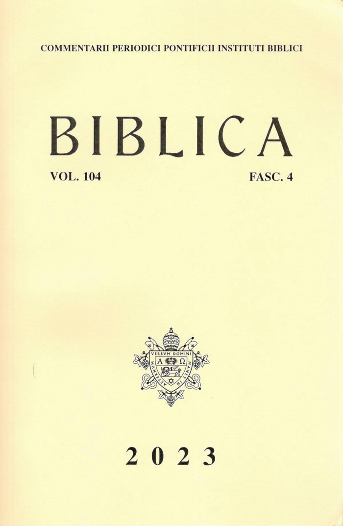 Biblica | Vol. 104 | FASC. 4