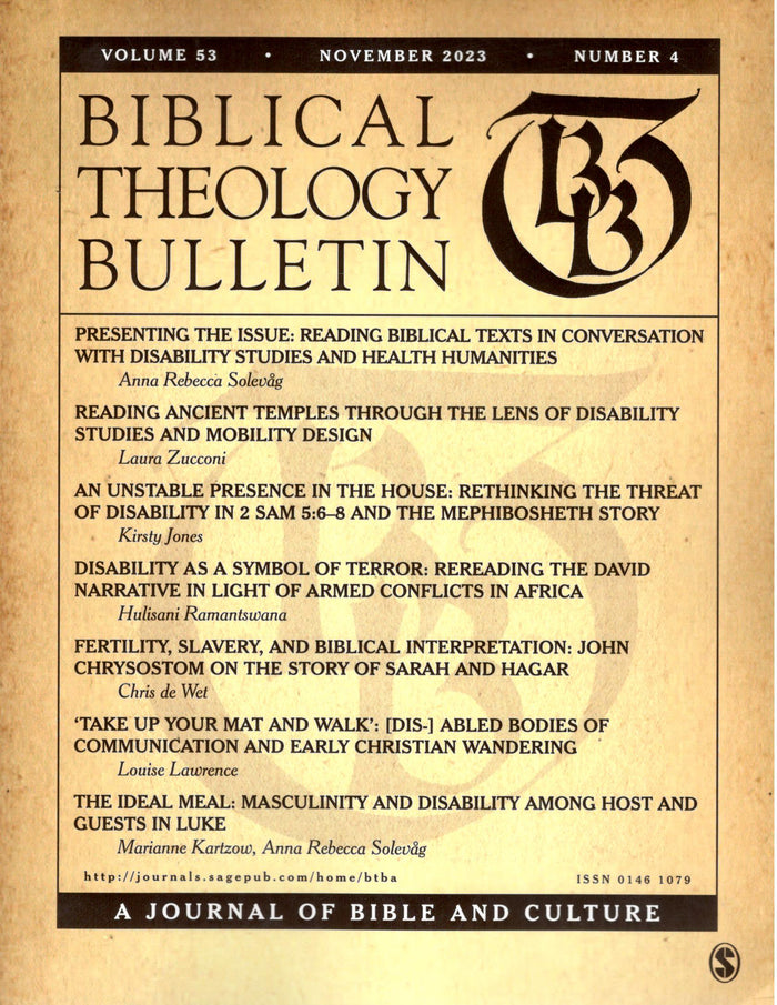 Biblical Theology Bulletin | Vol. 53 No. 4 | November 2023