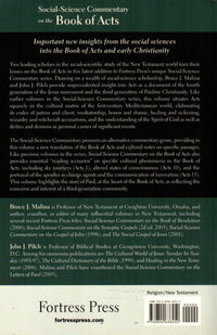 On the Book of Acts (Social-Science Commentary)
