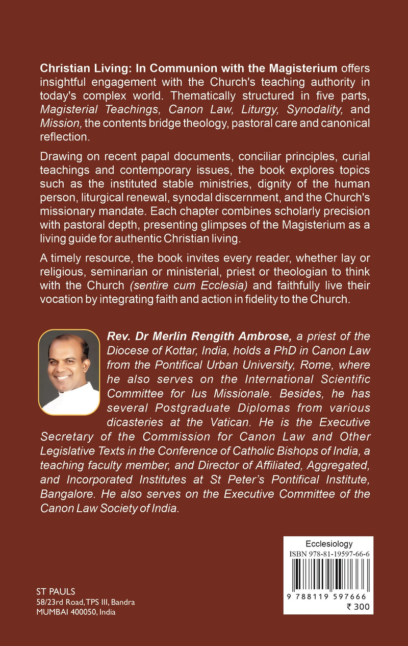 Christian Living: In Communion with the Magisterium