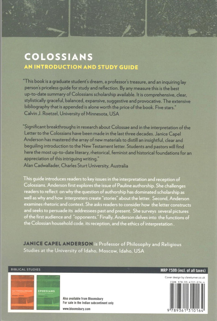 Colossians (T&T Clark’s Study Guides to the New Testament)