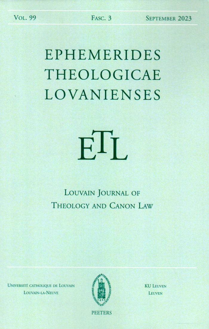 Ephemerides Theologicae Lovanienses | Vol. 99 | September 2023