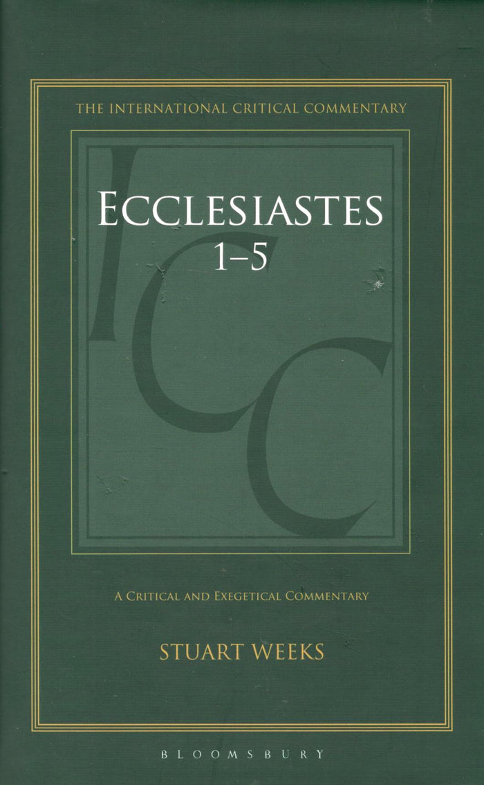 ICC - Ecclesiastes 1-5