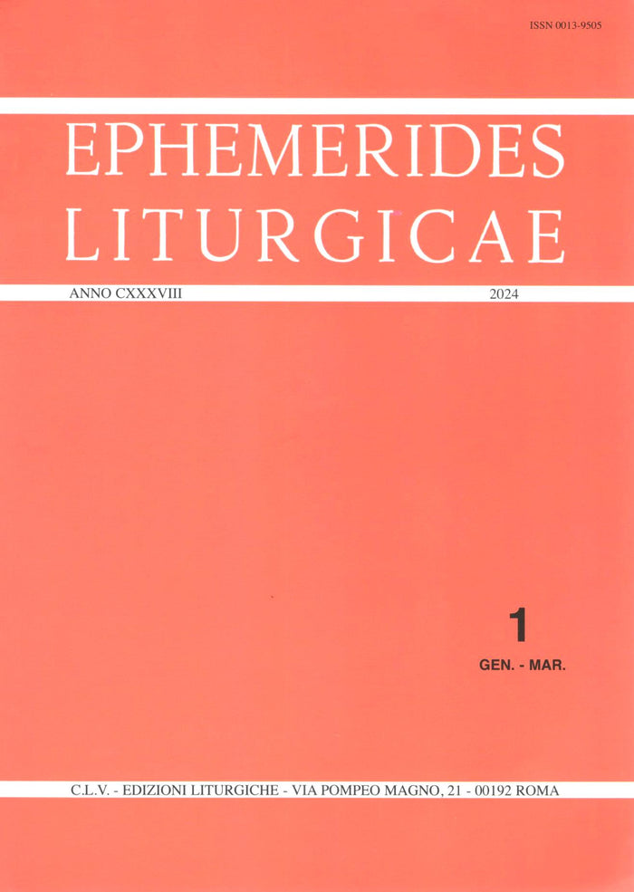 Ephemerides Liturgicae | ANNO CXXXVIII | 1 Gen.- Mar | 2024