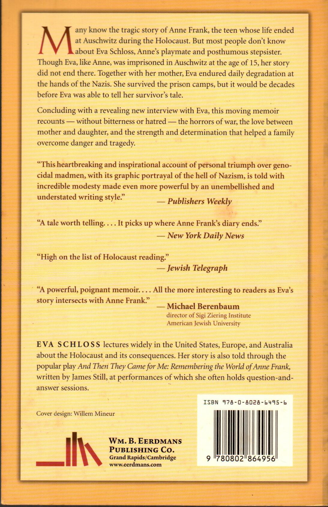 Eva's Story : A Survivor's Tale by the Stepsister of Anne Frank