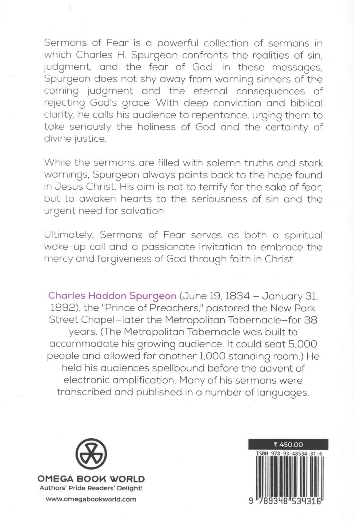 Sermons on Fear : Classic Reprint