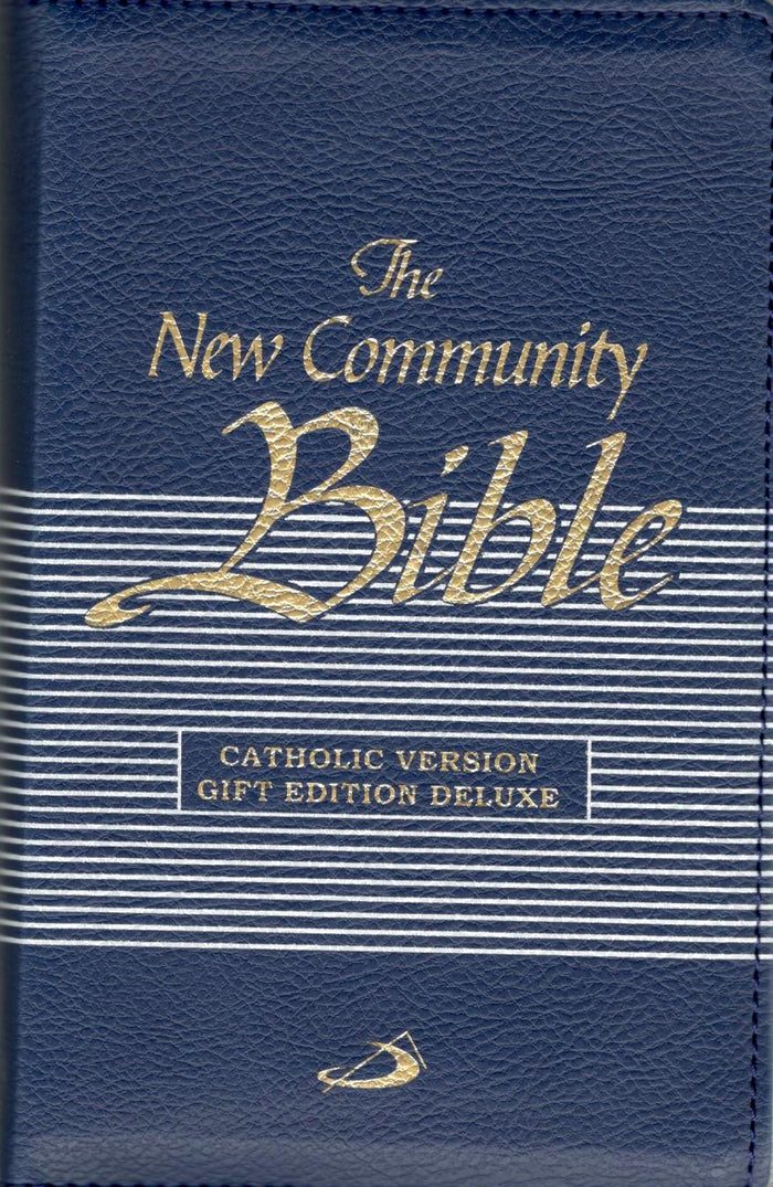The New Community Bible | Gift Edition Deluxe | Leather | Thumb Index | Golden Edge | Blue