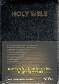NIV Holy Bible Compact Gold Edge Black
