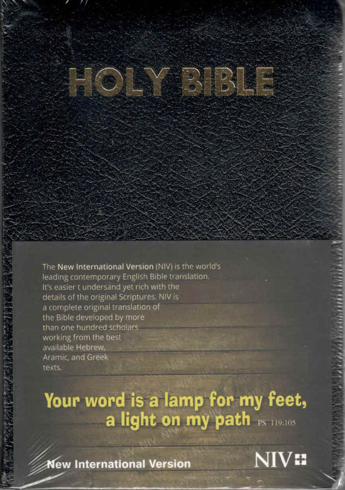 NIV Holy Bible Compact Gold Edge Black