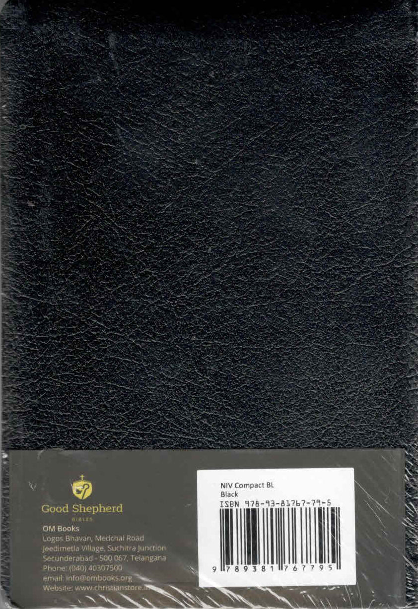 NIV Holy Bible Compact Gold Edge Black