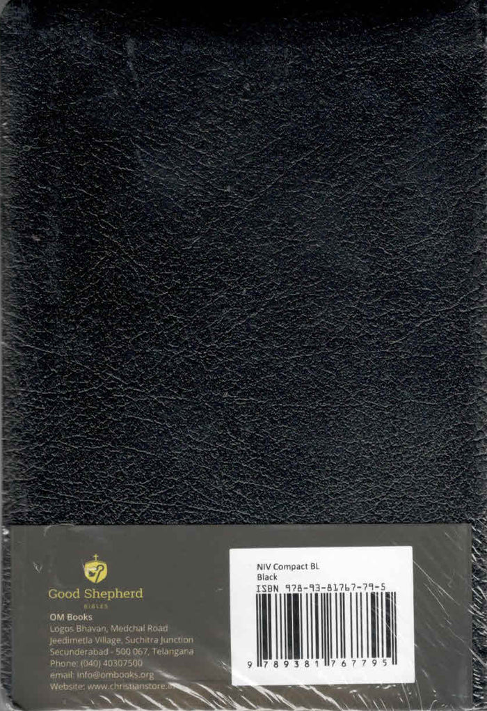 NIV Holy Bible Compact Gold Edge Black