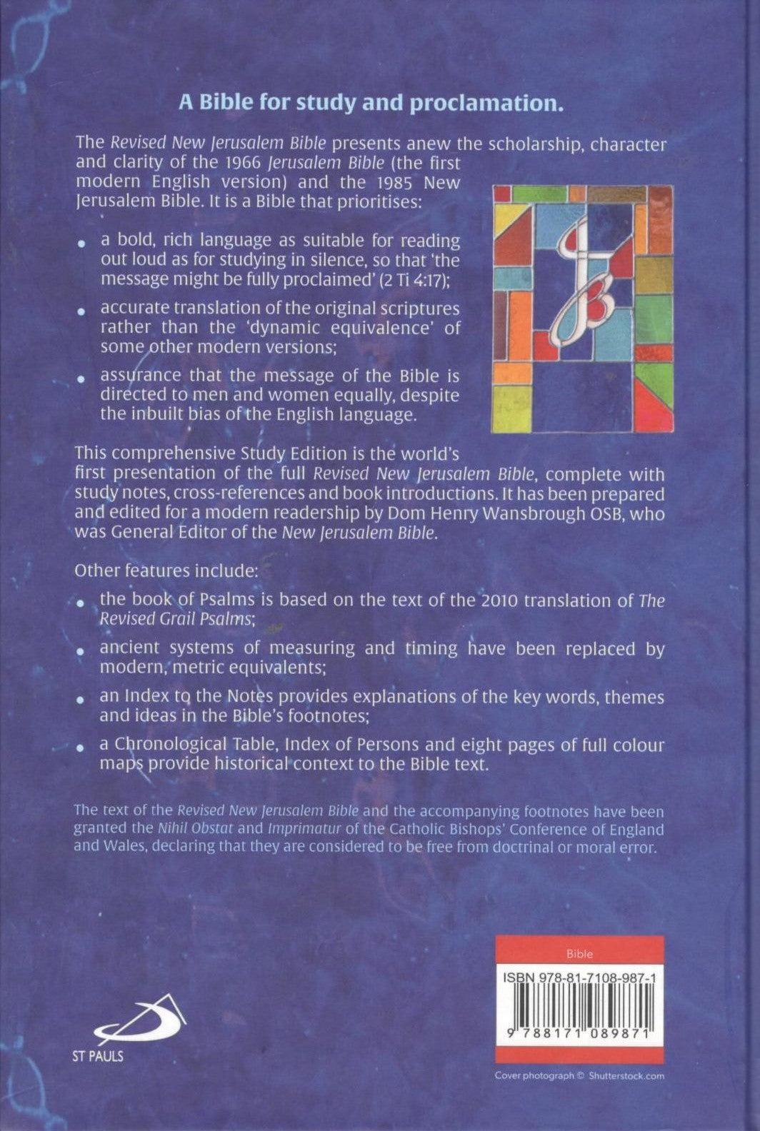 Revised New Jerusalem Bible (Study Edition) Holy Bible – St Pauls