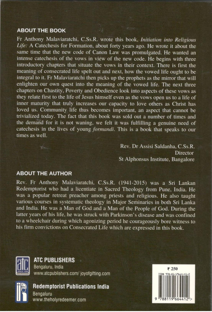 Initiation Into Religious Life