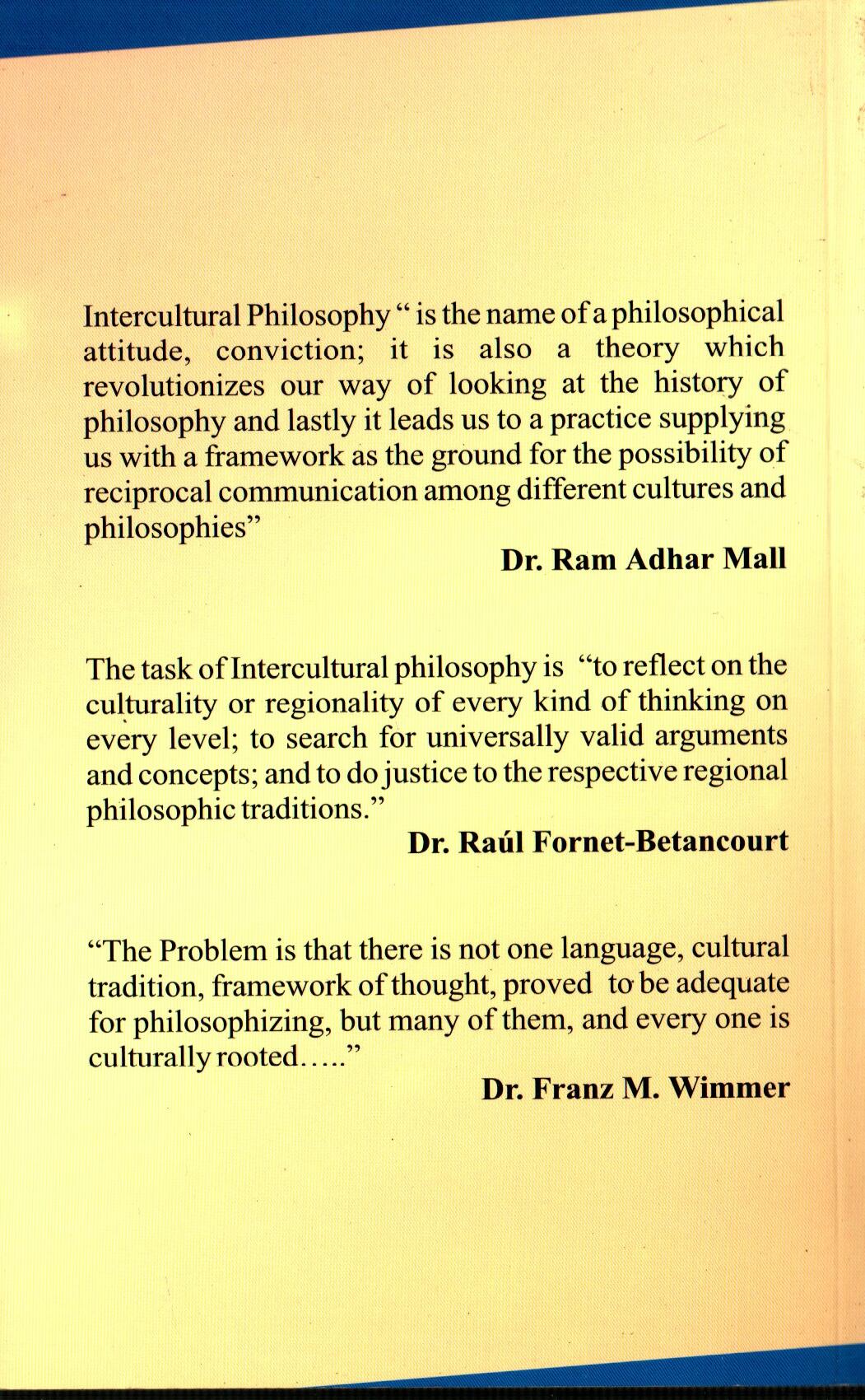 Intercultural Philosophy From Indian Perspective