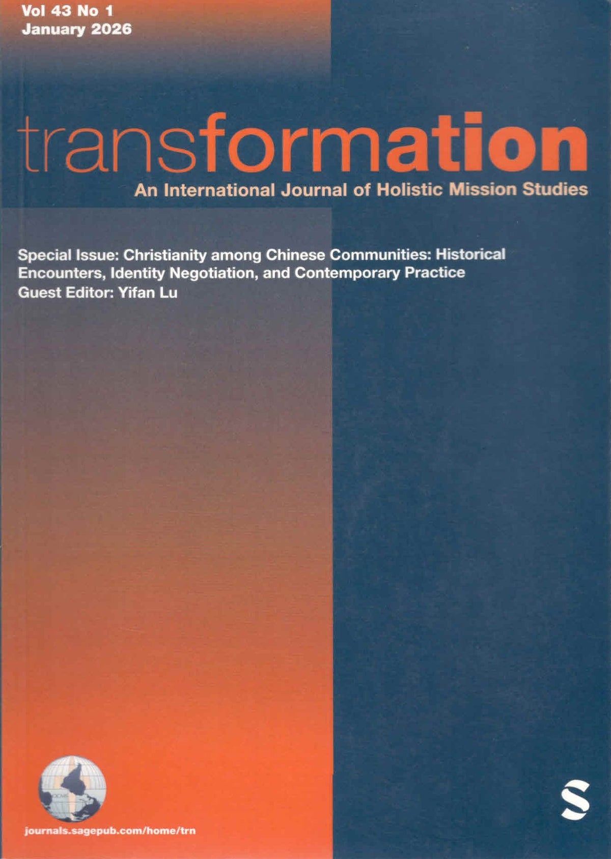 Transformation: An International Journal of Holistic Mission Studies  | Vol. 43 | No.1| 2026