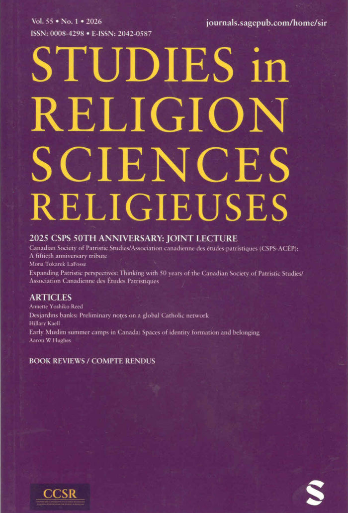 Studies in Religion / Sciences Religieuses  | Vol. 55 No. 1 | 2026