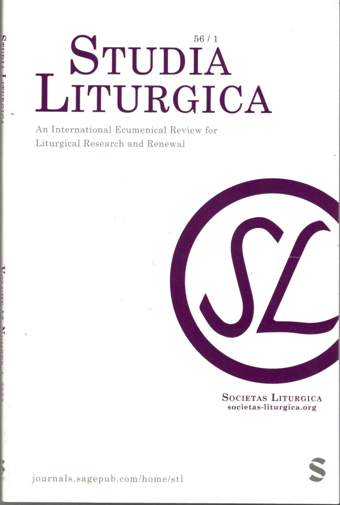 Studia Liturgica | Vol. 56 No. 1 | March 2026