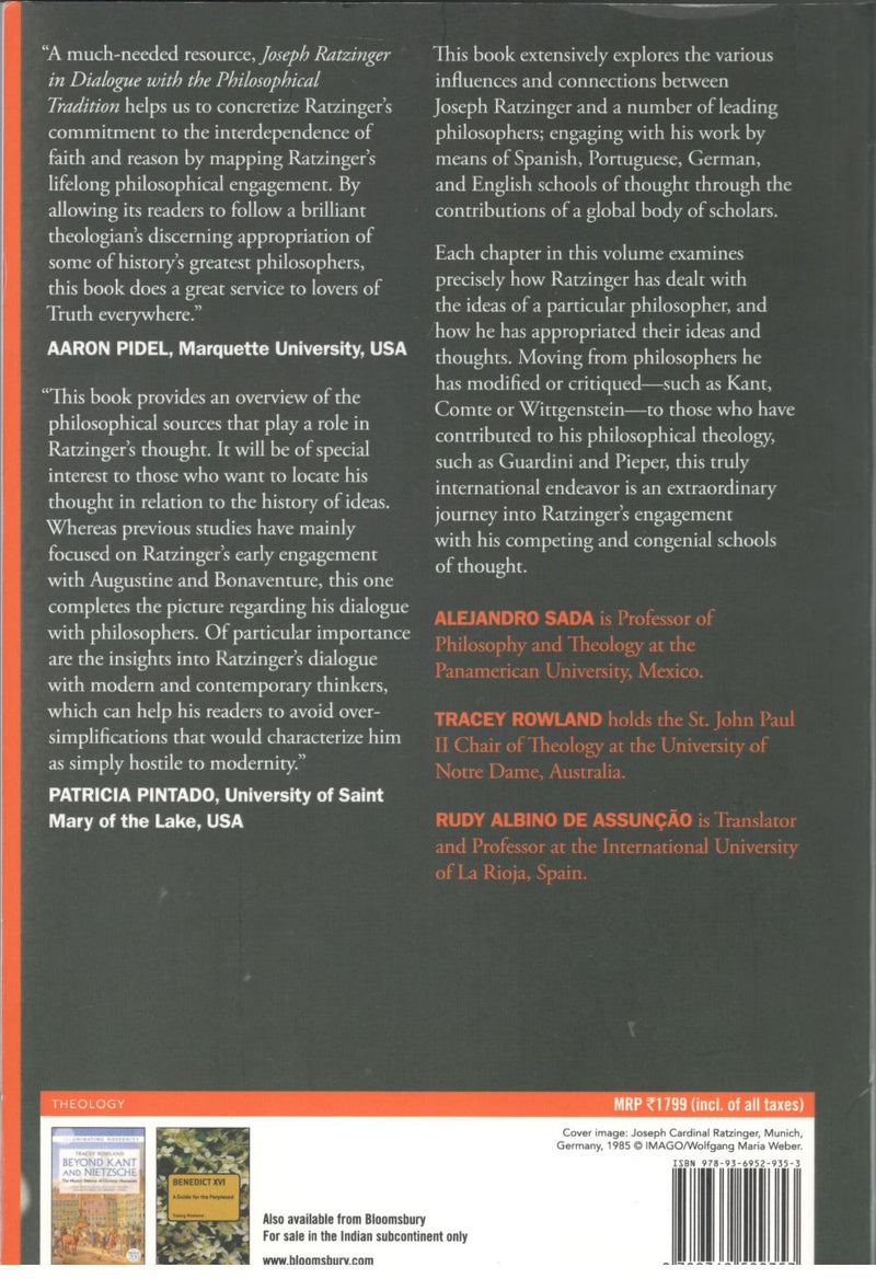 Joseph Ratzinger in Dialogue with Philosophical Traditions