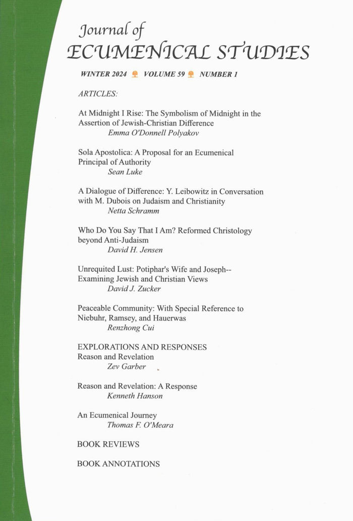 The Journal of Ecumenical Studies | Vol. 59 | No. 1 | Winter 2024