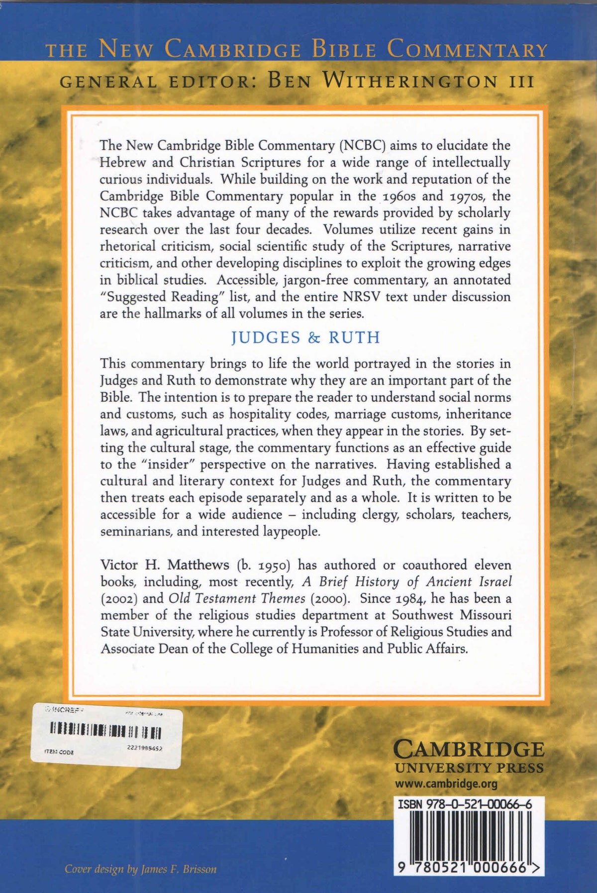 Judges & Ruth : New Cambridge Bible Commentary