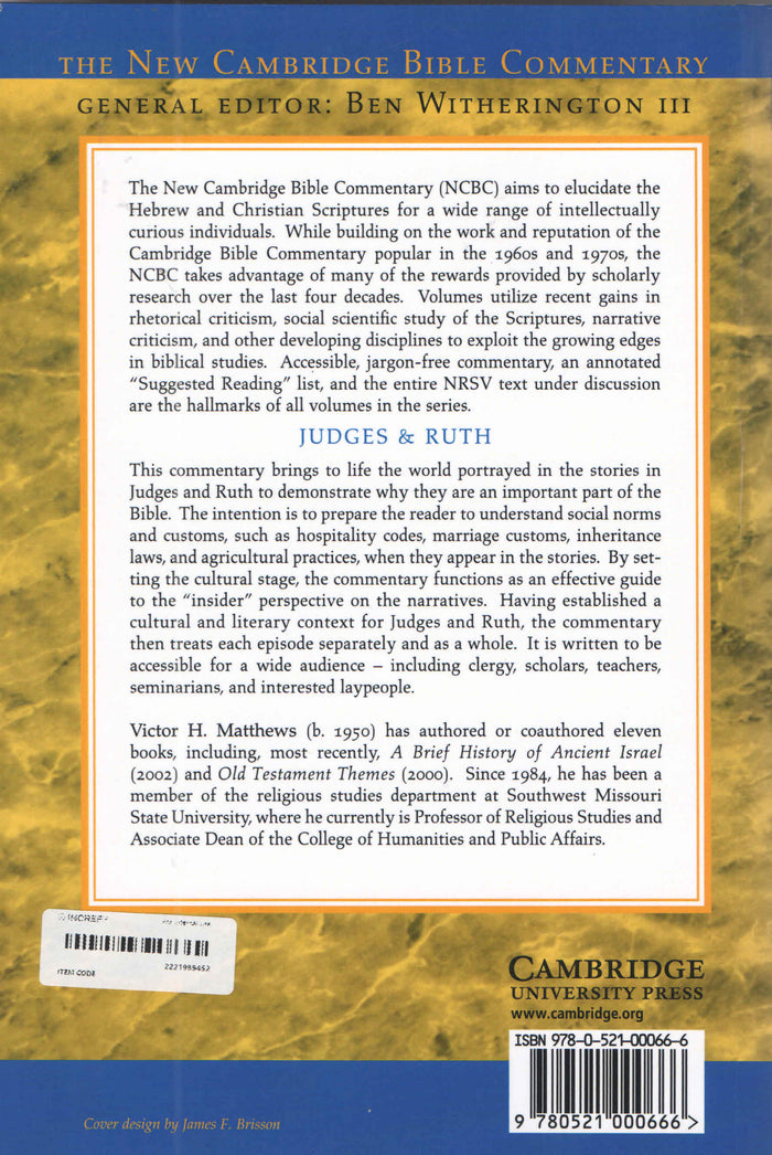 Judges & Ruth : New Cambridge Bible Commentary